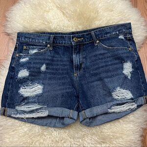 Articles of Society Distressed Cuffed Denim Shorts 29